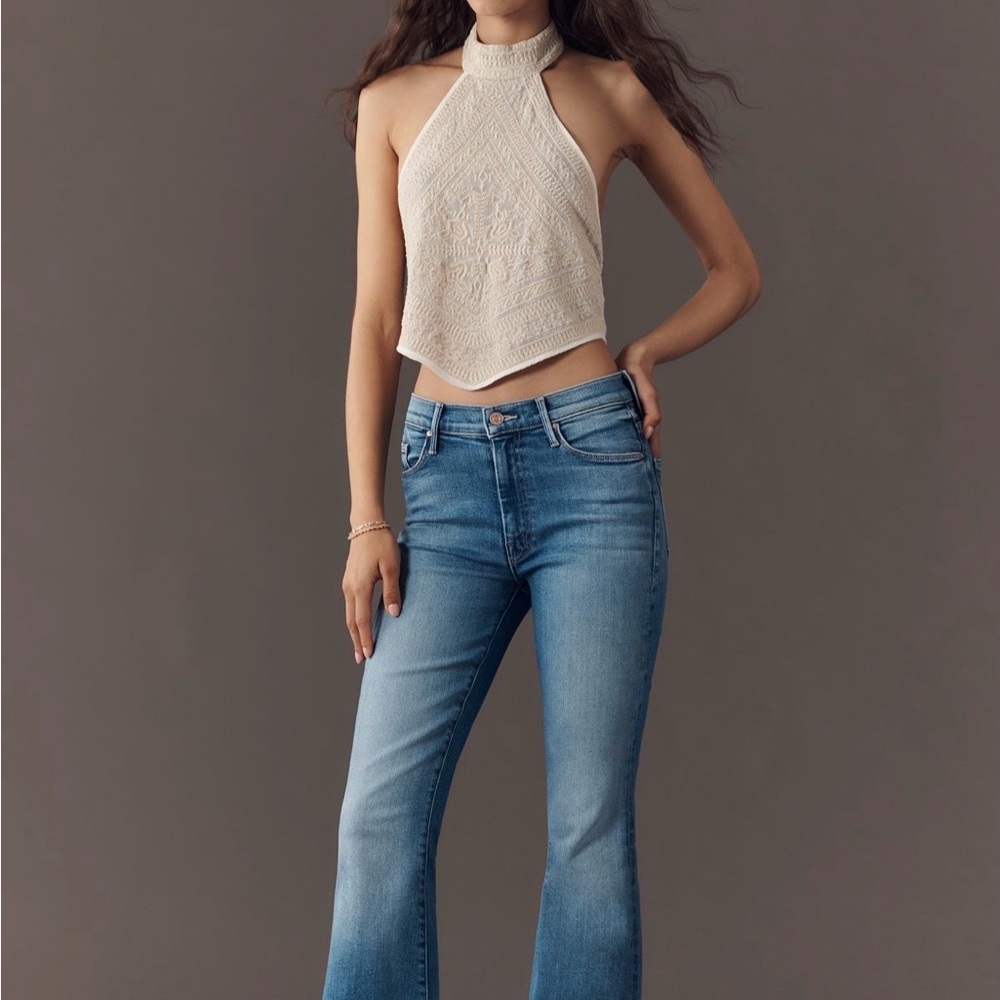 MOTHER THE WEEKENDER MID-RISE FLARE JEANS